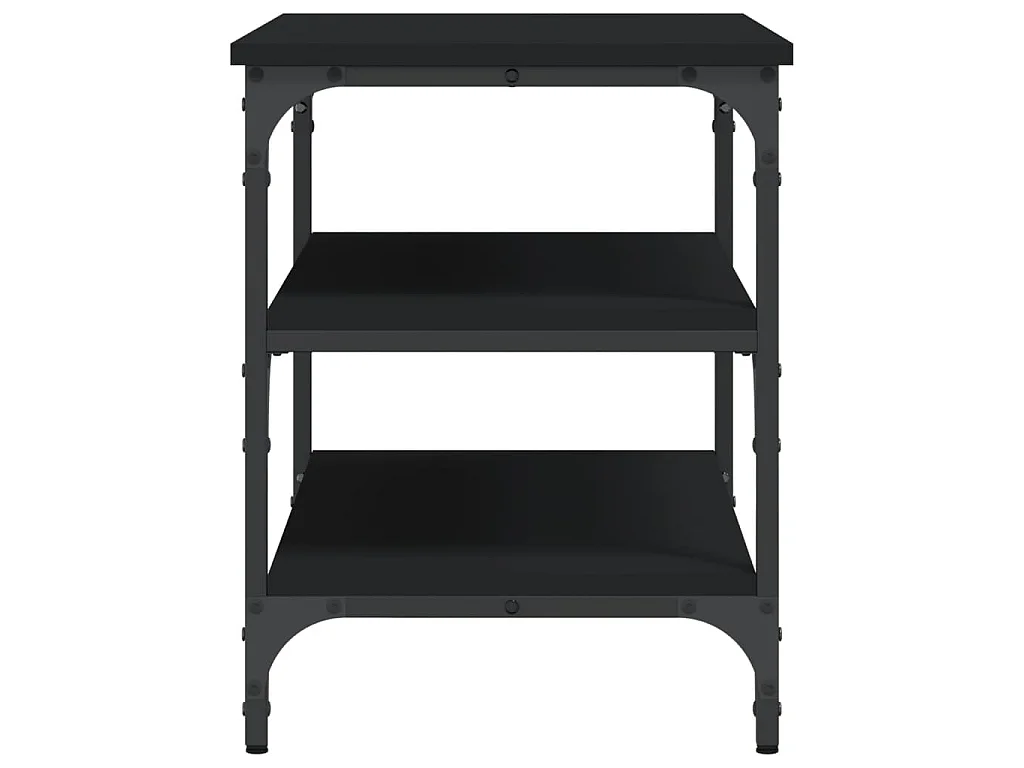 Schoenenbankje 70x38,5x49 cm bewerkt hout zwart