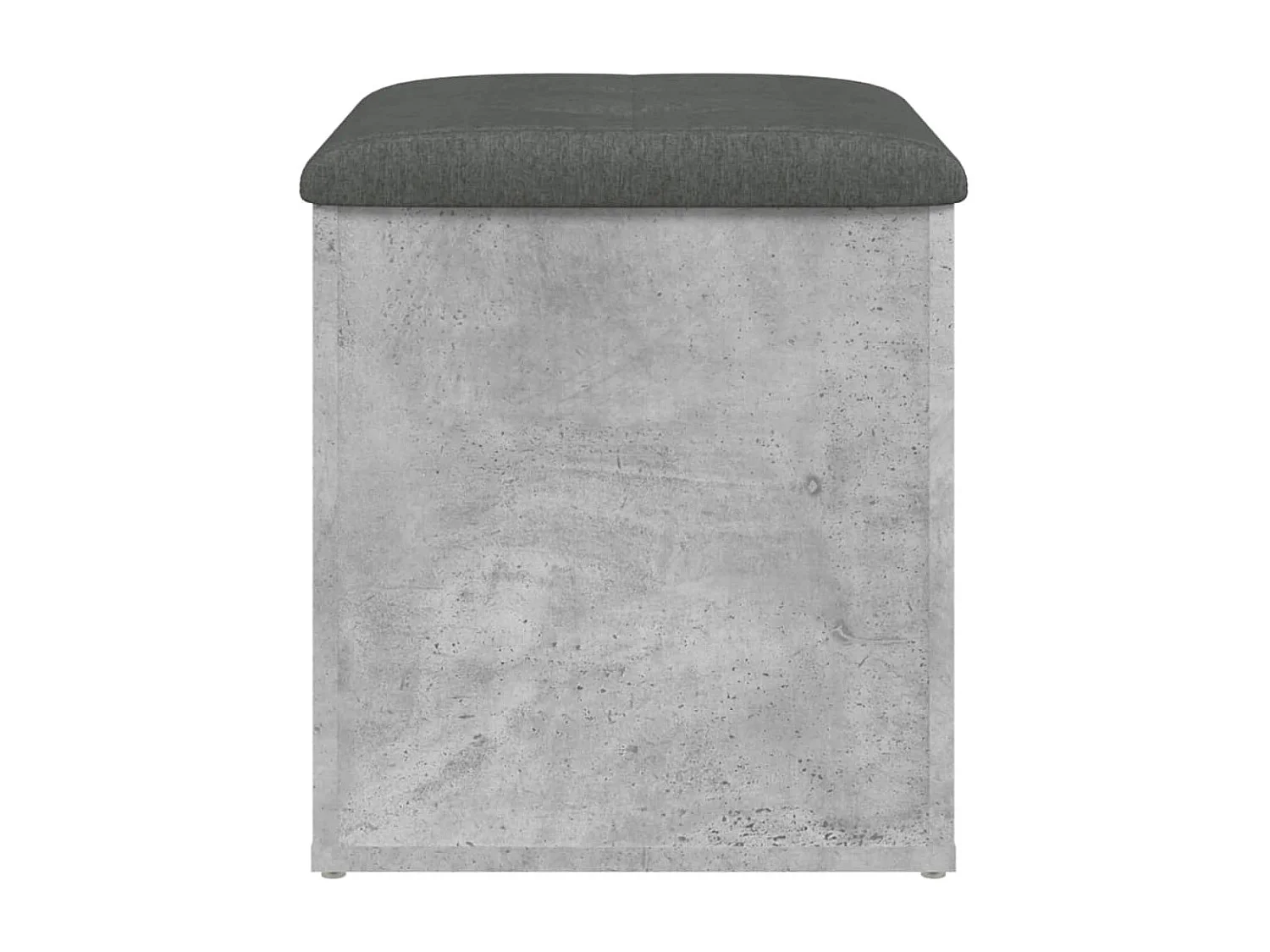 Sitzbank mit Stauraum Betongrau 42x42x45 cm Holzwerkstoff