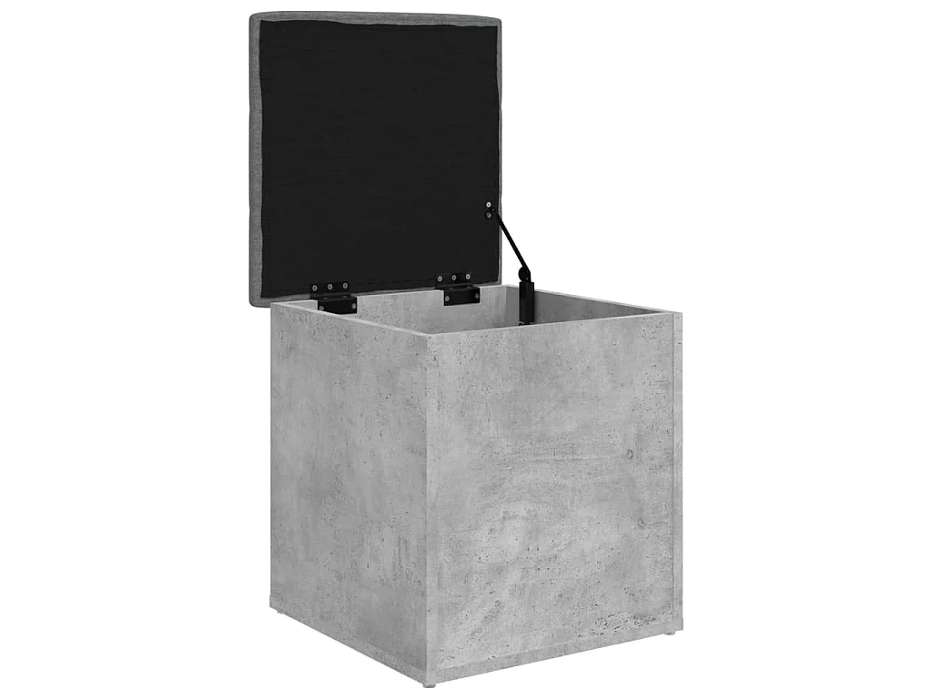 Banc de rangement gris béton 42x42x45 cm bois d'ingénierie