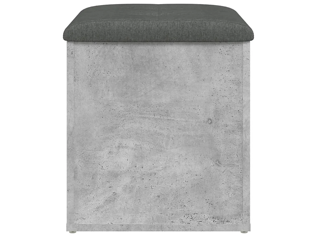 Banc de rangement gris béton 42x42x45 cm bois d'ingénierie