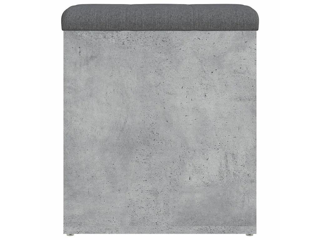 Banc de rangement gris béton 42x42x45 cm bois d'ingénierie