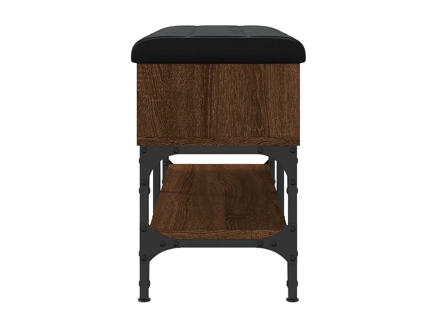 Panca per Scarpe Rovere Marrone 82x32x45 cm Legno Multistrato