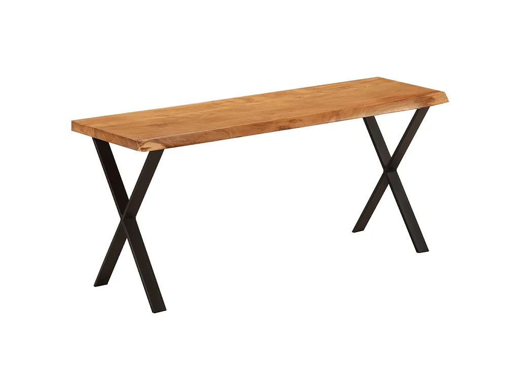 Banc avec bord vivant 105 cm bois d'acacia massif