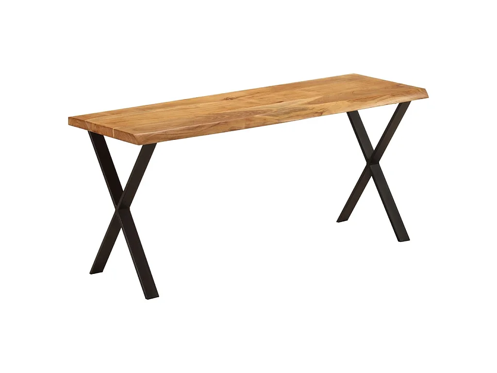 Banc avec bord vivant 105 cm bois d'acacia massif