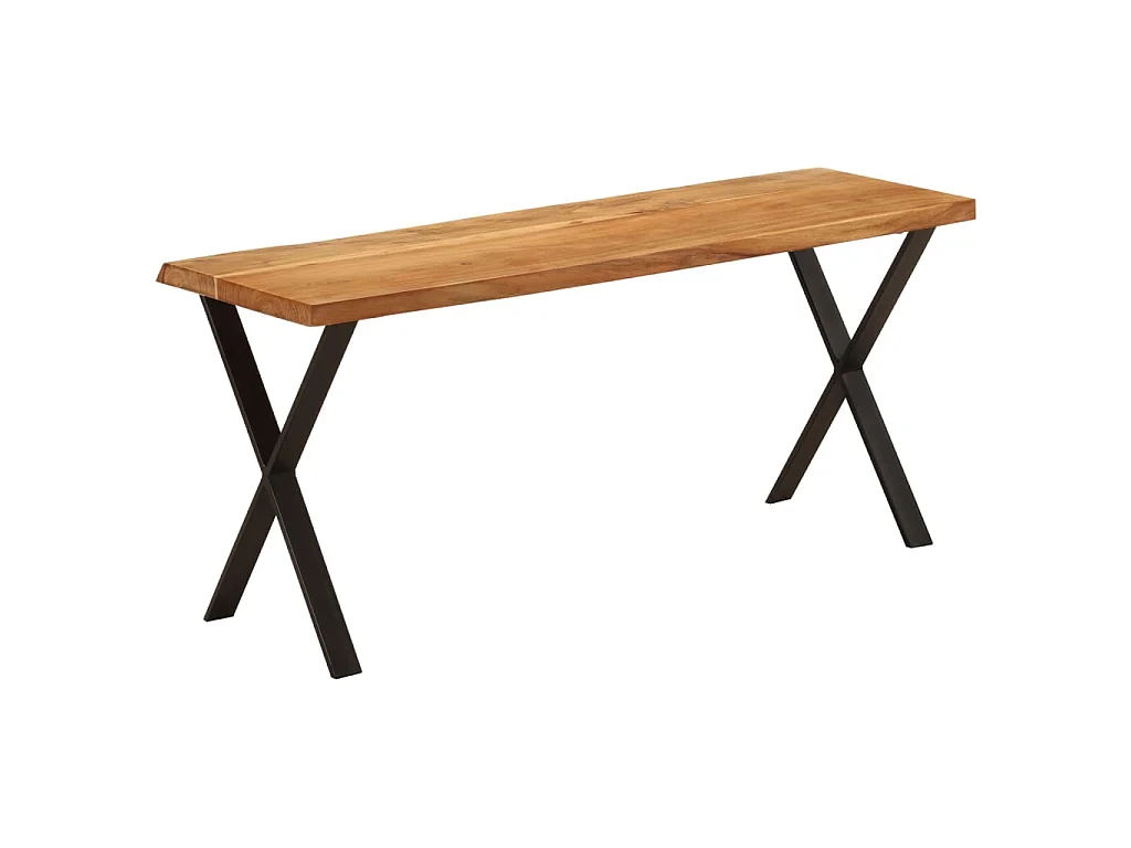 Banc avec bord vivant 105 cm bois d'acacia massif
