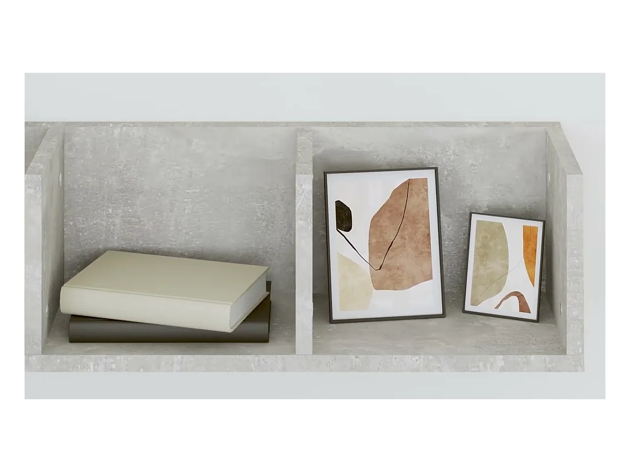 Étagère murale à CD Gris béton 100x18x18 cm Bois d'ingénierie