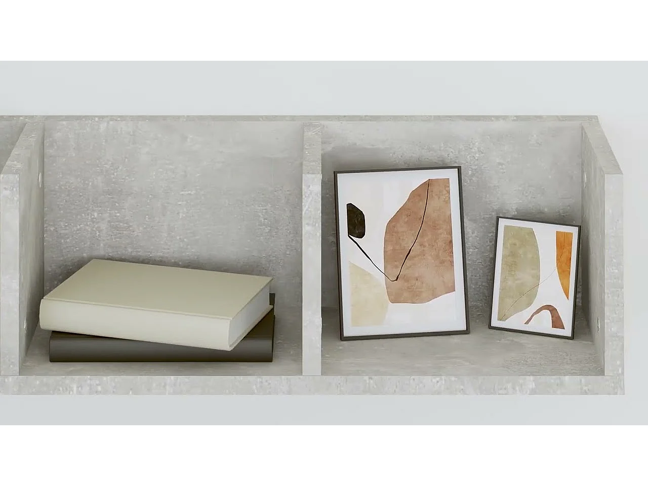 Étagère murale à CD Gris béton 100x18x18 cm Bois d'ingénierie