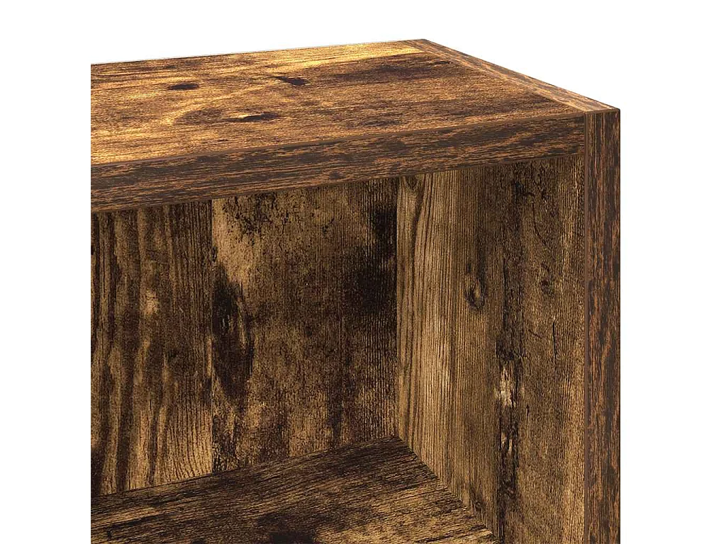 Armoires à CD 2 pcs Chêne fumé 21x16x93,5 cm Bois d'ingénierie