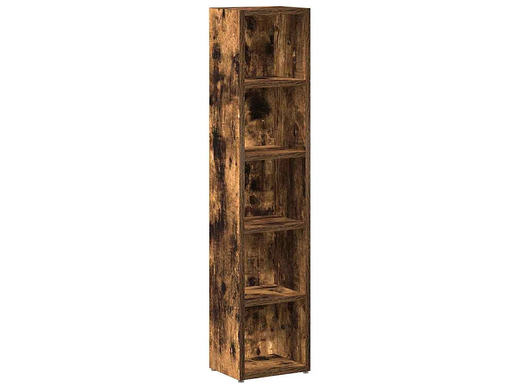 CD-Regale 2 Stk. Räuchereiche 21x16x93,5 cm Holzwerkstoff