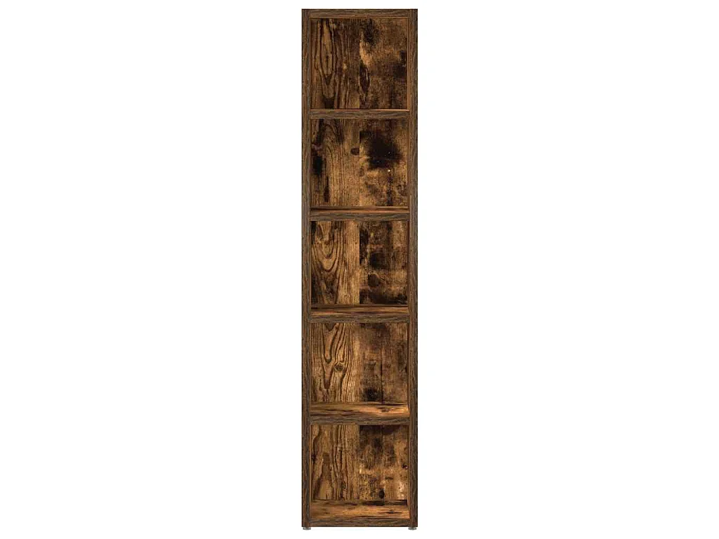 CD-Regale 2 Stk. Räuchereiche 21x16x93,5 cm Holzwerkstoff