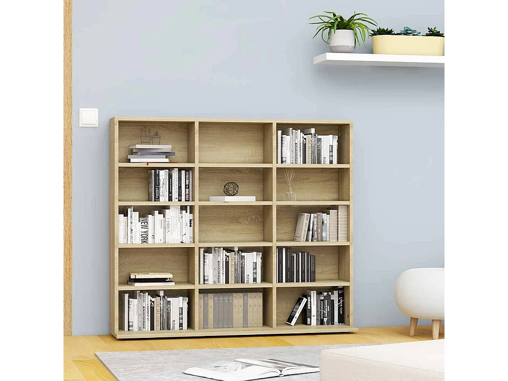 Armoire à CD Chêne sonoma 100x23x89,5 cm Bois d’ingénierie