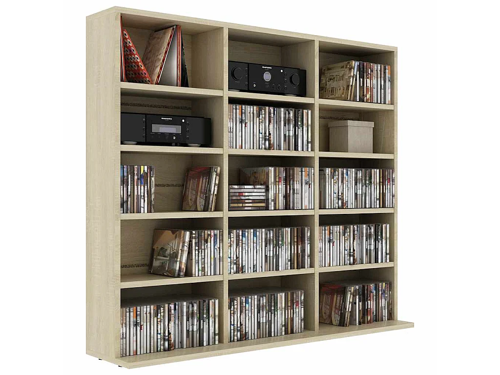 CD-Regal Sonoma-Eiche 100x23x89,5 cm Holzwerkstoff