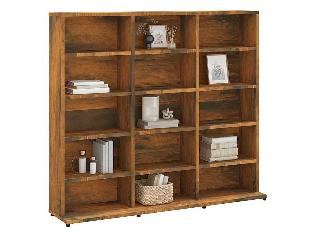 CD-Regal Räuchereiche 100x23x89,5 cm Holzwerkstoff