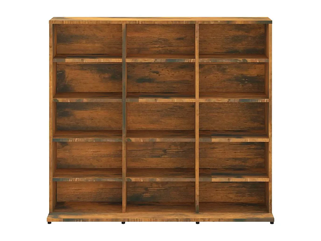 Armoire à CD Chêne fumé 100x23x89,5 cm Bois d'ingénierie