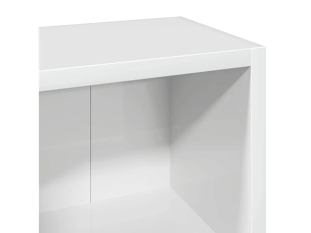 CD-Regale 2 Stk. Hochglanz-Weiß 21x16x93,5 cm Holzwerkstoff