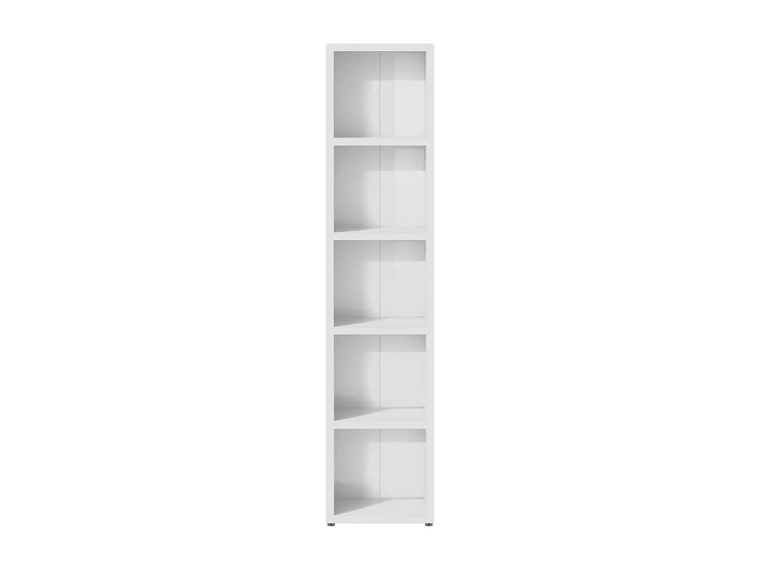 Scaffali Porta CD 2 pz Bianco Lucido 21x16x93,5 cm Multistrato