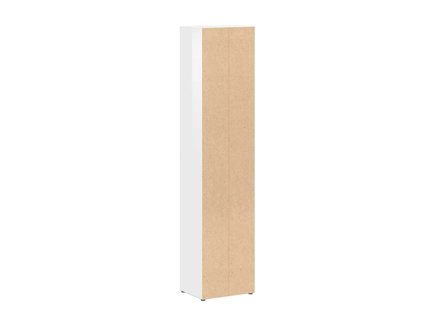 Scaffali Porta CD 2 pz Bianco Lucido 21x16x93,5 cm Multistrato