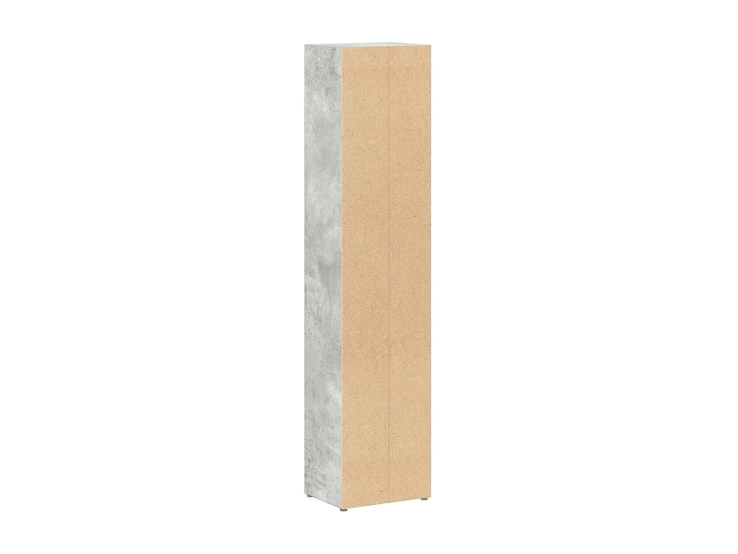 Armoires à CD 2 pcs Gris béton 21x16x93,5 cm Aggloméré