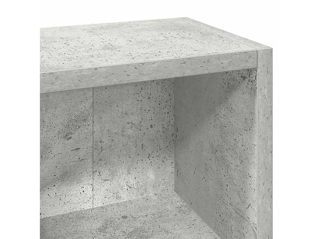 Armoires à CD 2 pcs Gris béton 21x16x93,5 cm Aggloméré