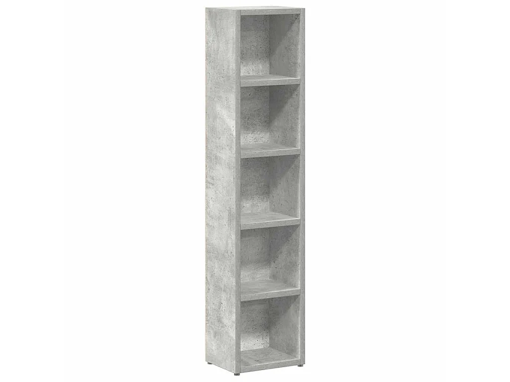 Armoires à CD 2 pcs Gris béton 21x16x93,5 cm Aggloméré