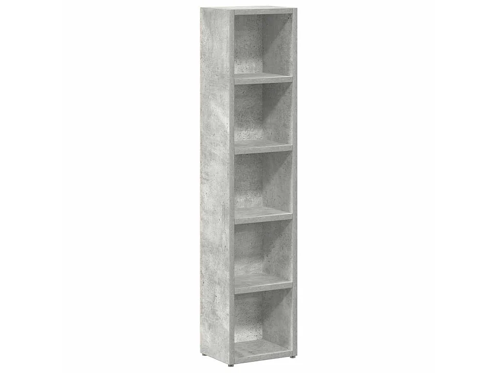 Armoires à CD 2 pcs Gris béton 21x16x93,5 cm Aggloméré