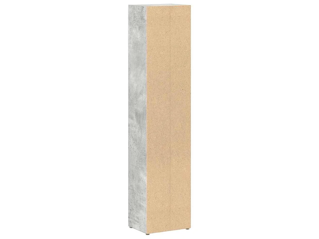 Armoires à CD 2 pcs Gris béton 21x16x93,5 cm Aggloméré
