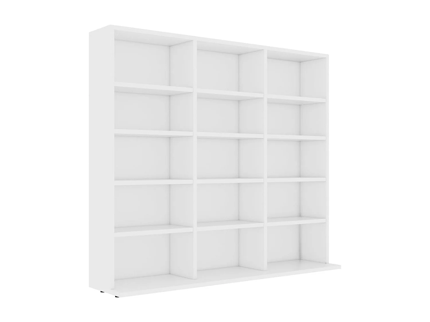 Armoire à CD Blanc 100x23x89,5 cm Bois d’ingénierie