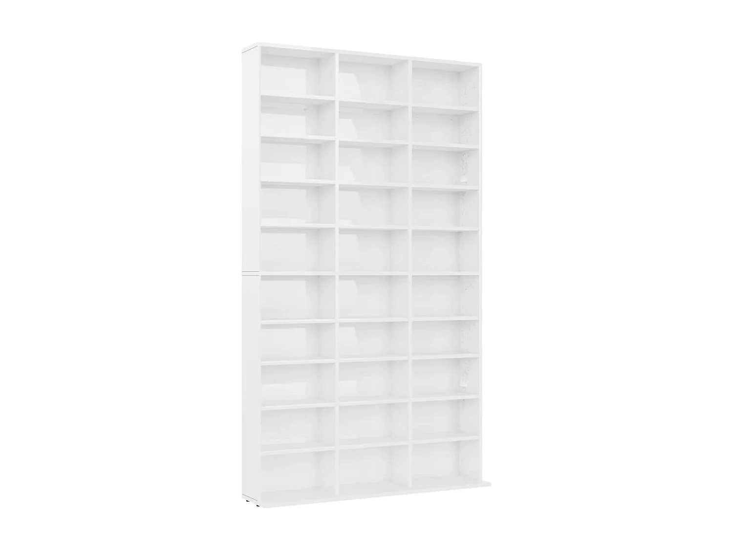 Mobile Porta TV Bianco Lucido 102x16x177,5 cm Legno Multistrato