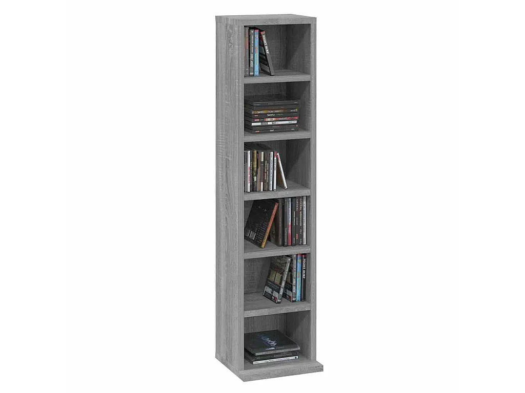 Armoire à CD Sonoma gris 21x20x88 cm Bois d'ingénierie