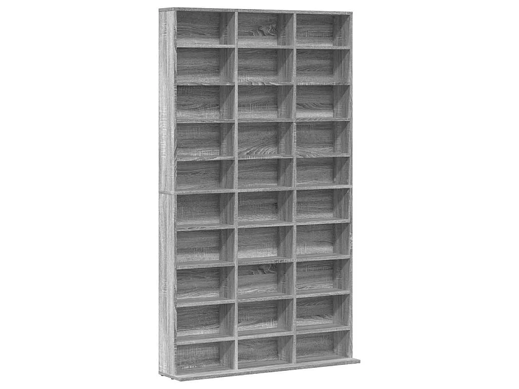 Armoire à CD Sonoma gris 102x23x177,5 cm Bois d'ingénierie