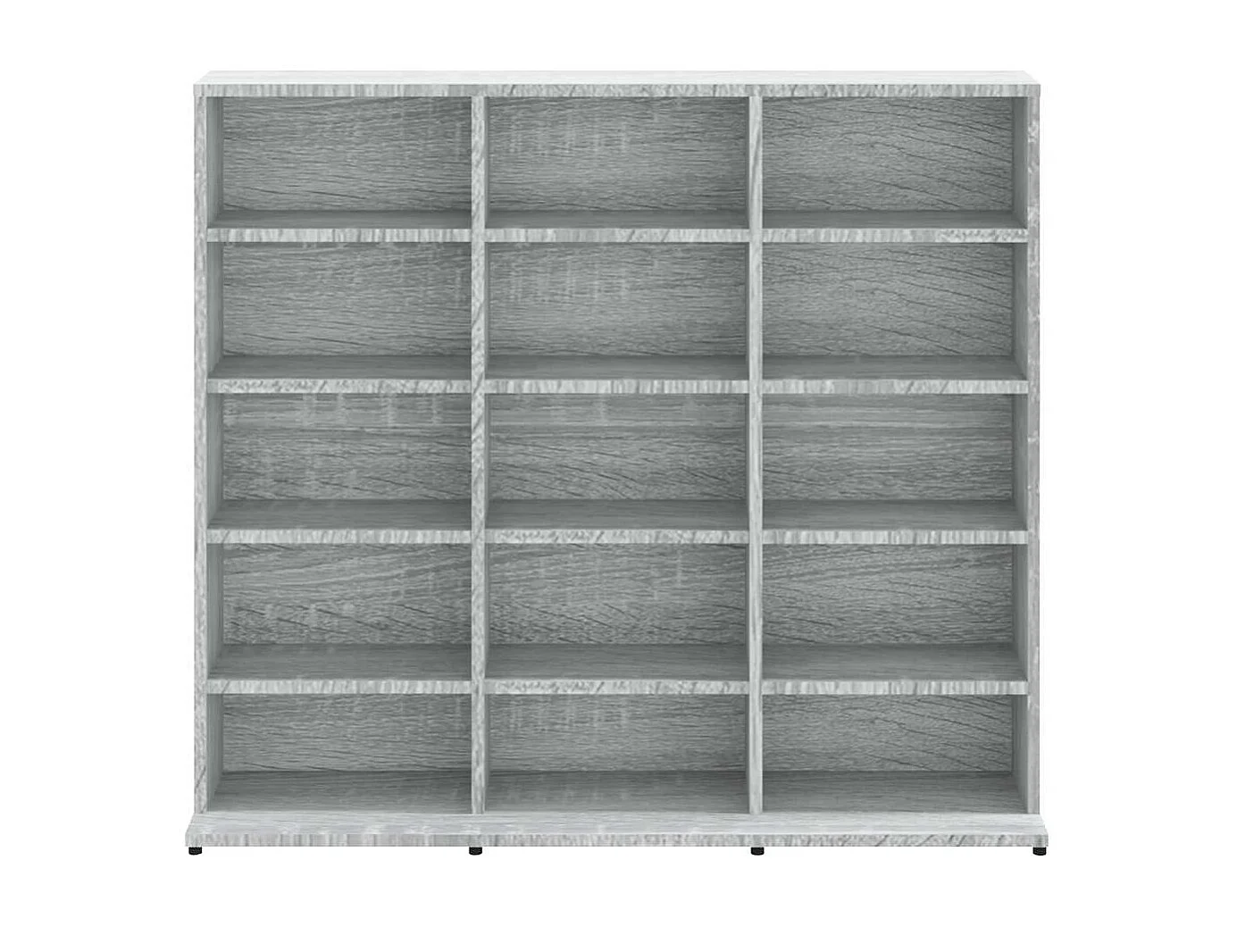 Cd-kast 100x23x89,5 cm bewerkt hout grijs sonoma eikenkleurig