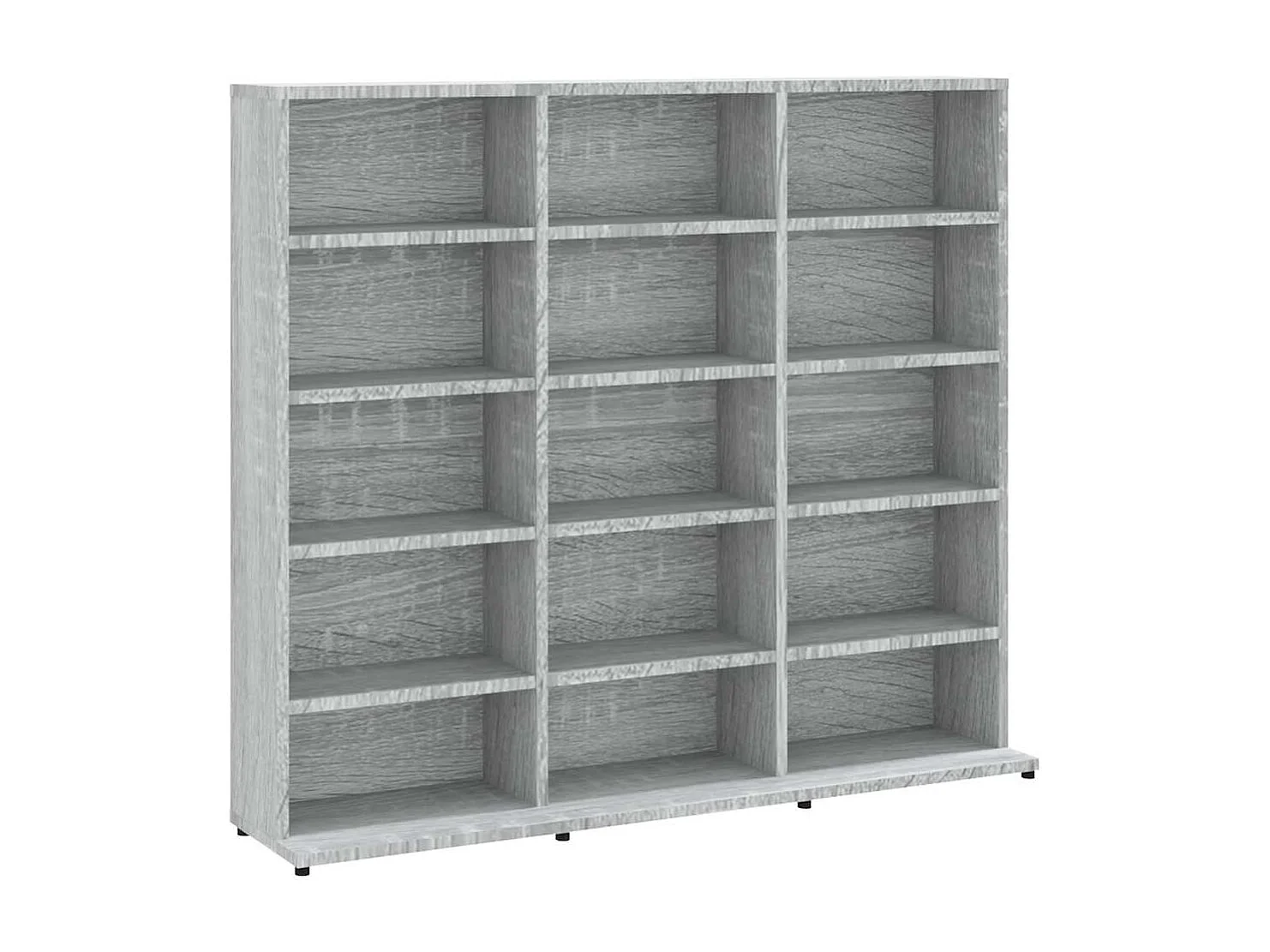 Estantería para CDs madera contrachapada gris 100x23x89,5 cm