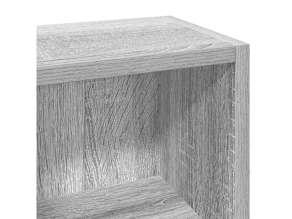 Armários para CDs 2pcs 21x16x93,5cm deriv. madeira sonoma cinza