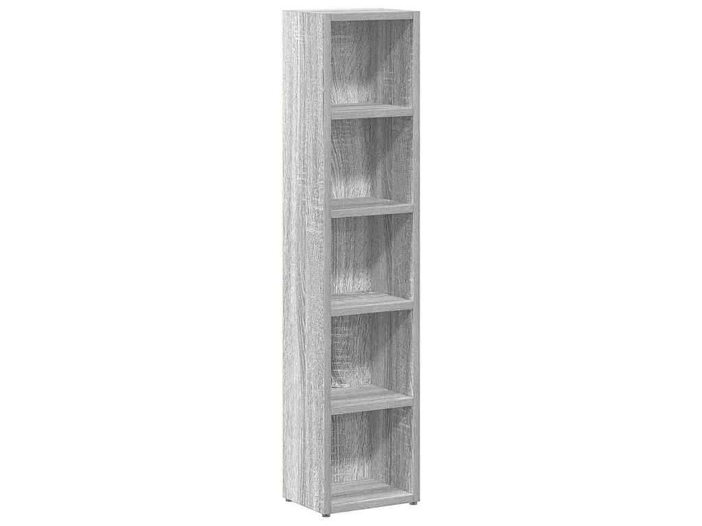 Armoires à CD 2 pcs Sonoma gris 21x16x93,5 cm Bois d'ingénierie