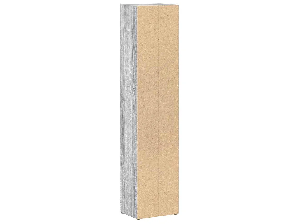Armoires à CD 2 pcs Sonoma gris 21x16x93,5 cm Bois d'ingénierie