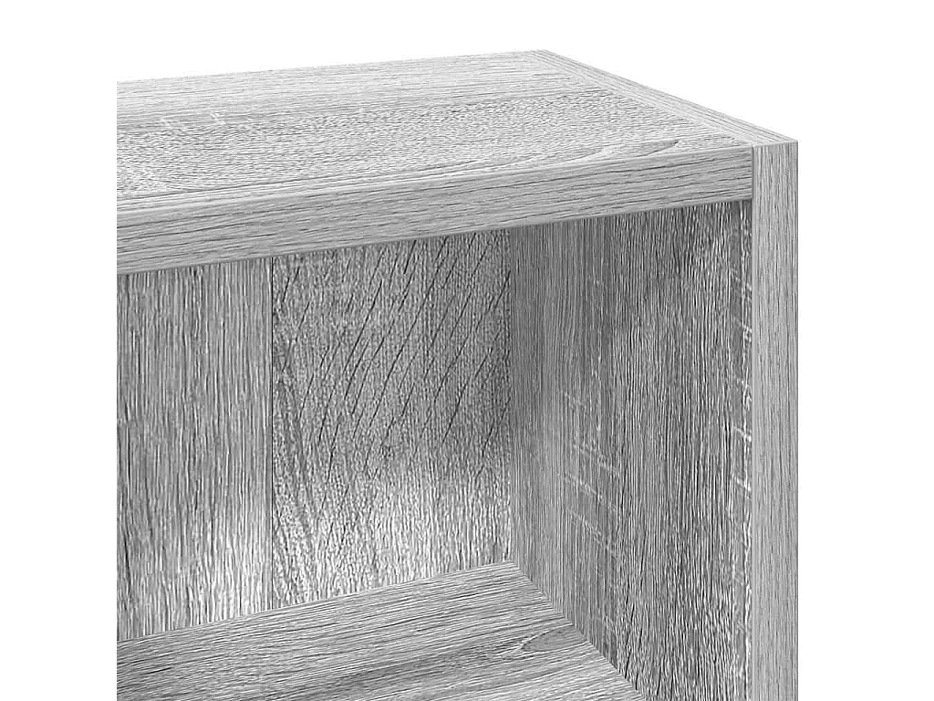 Armoires à CD 2 pcs Sonoma gris 21x16x93,5 cm Bois d'ingénierie