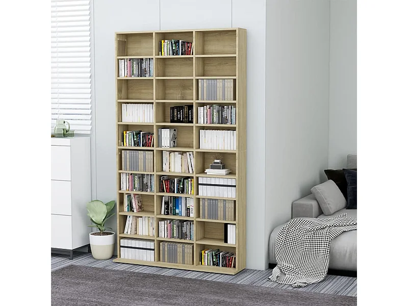 CD-Schrank Sonoma-Eiche 102x16x177,5 cm Holzwerkstoff