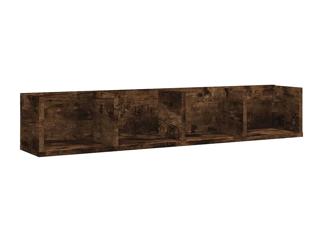 Étagère murale à CD Chêne fumé 100x18x18 cm Bois d'ingénierie