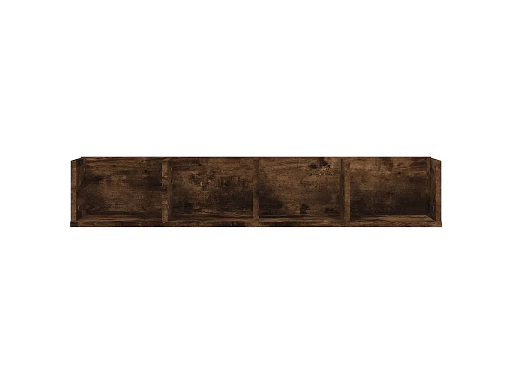 Étagère murale à CD Chêne fumé 100x18x18 cm Bois d'ingénierie