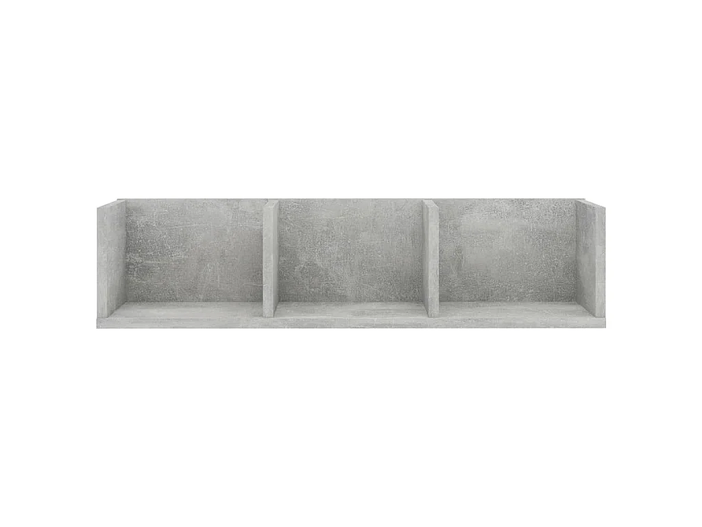 Étagère murale à CD Gris béton 75x18x18 cm Bois d'ingénierie