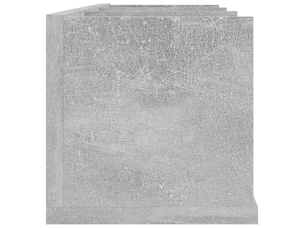 Étagère murale à CD Gris béton 75x18x18 cm Bois d'ingénierie