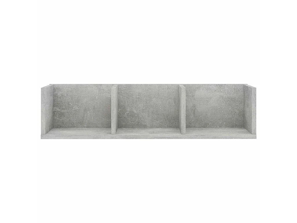 Étagère murale à CD Gris béton 75x18x18 cm Bois d'ingénierie
