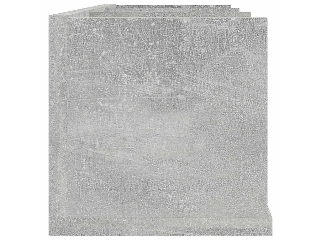 Étagère murale à CD Gris béton 75x18x18 cm Bois d'ingénierie