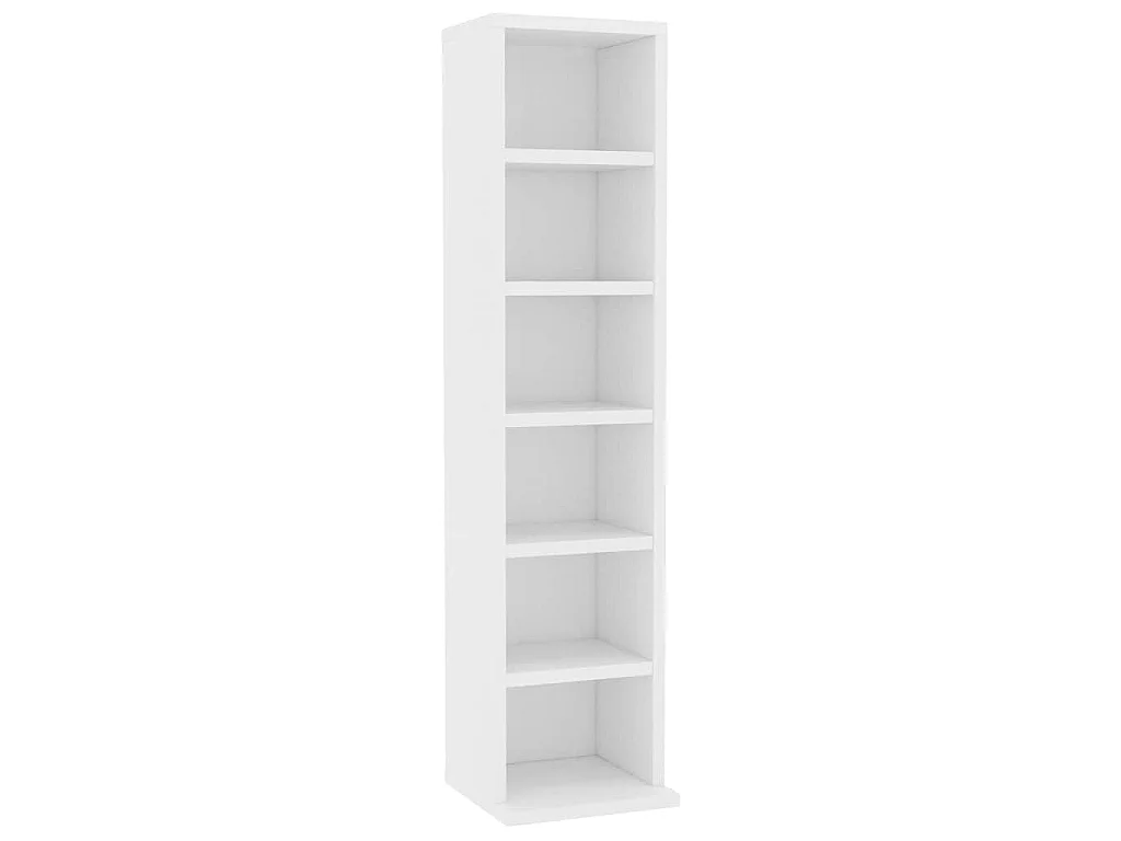 Armoire à CD Blanc 21x20x88 cm Bois d'ingénierie