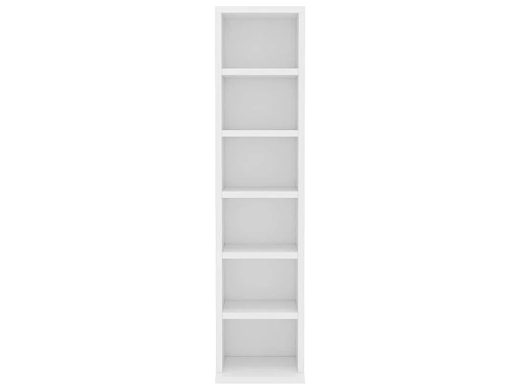 Armoire à CD Blanc 21x20x88 cm Bois d'ingénierie
