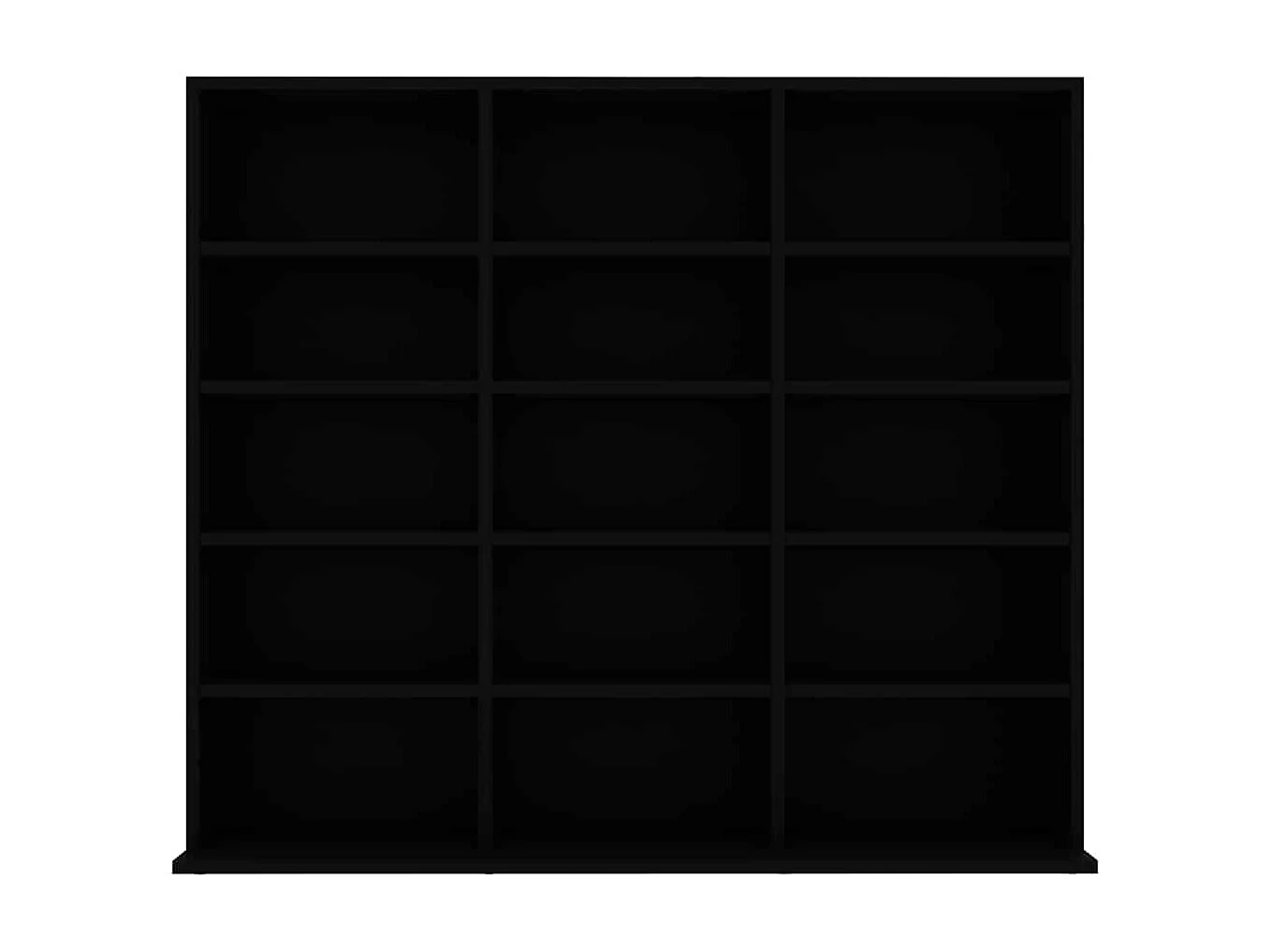 Armoire à CD Noir 100x23x89,5 cm Aggloméré