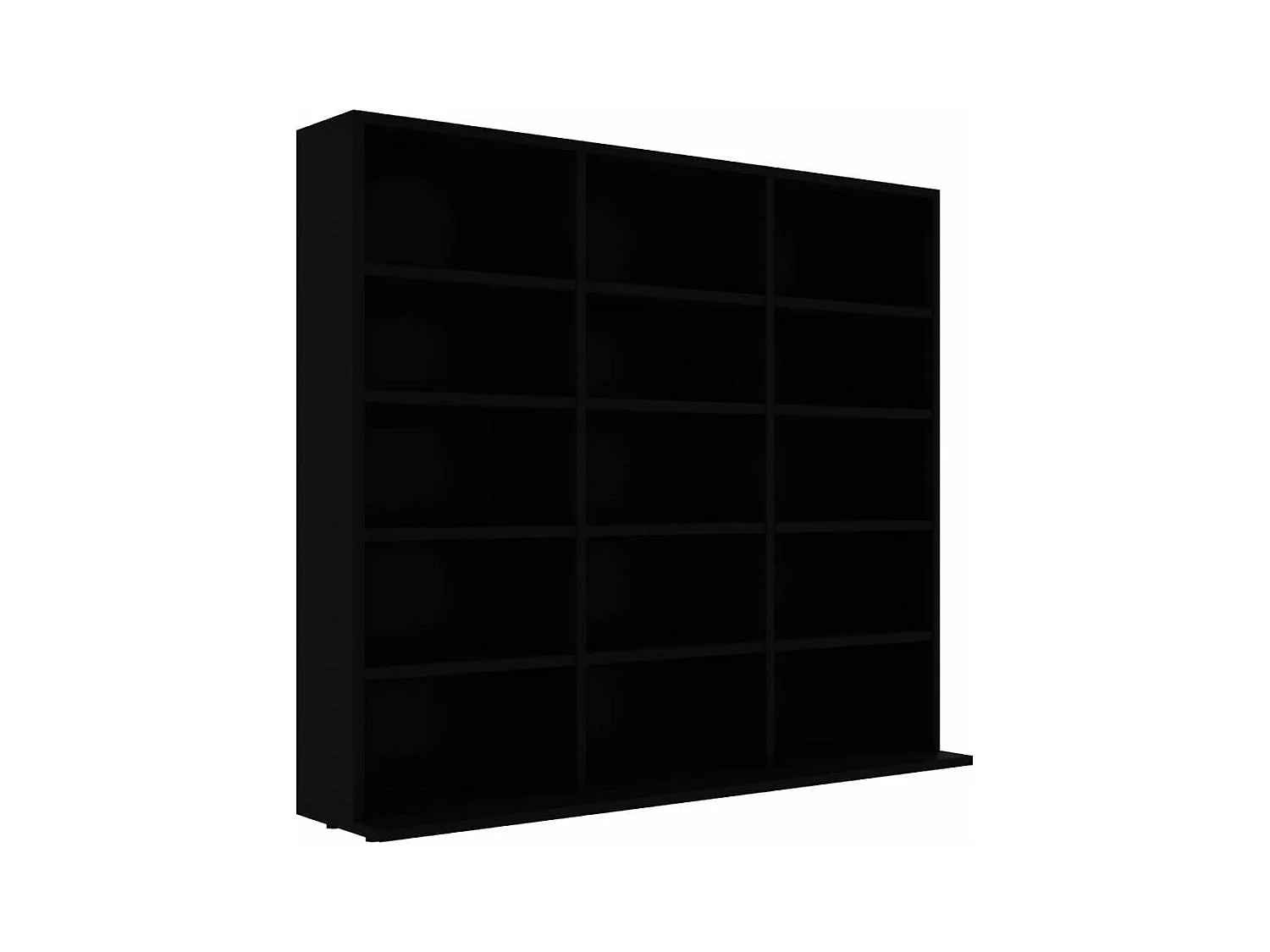 Armoire à CD Noir 100x23x89,5 cm Aggloméré