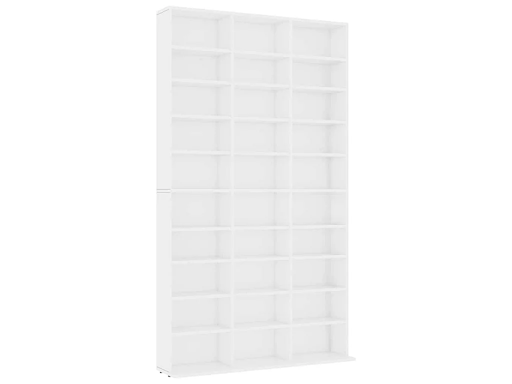Cd-kast 102x23x177,5 cm bewerkt hout wit