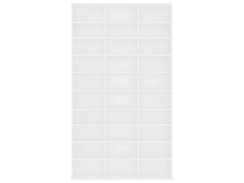 CD-Schrank Weiß 102x23x177,5 cm Holzwerkstoff