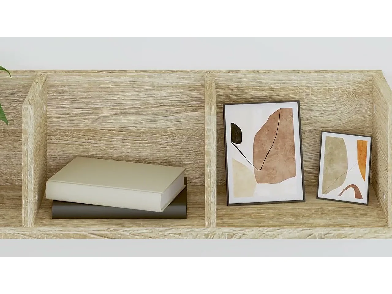 Étagère murale à CD Chêne sonoma 100x18x18 cm Bois d'ingénierie